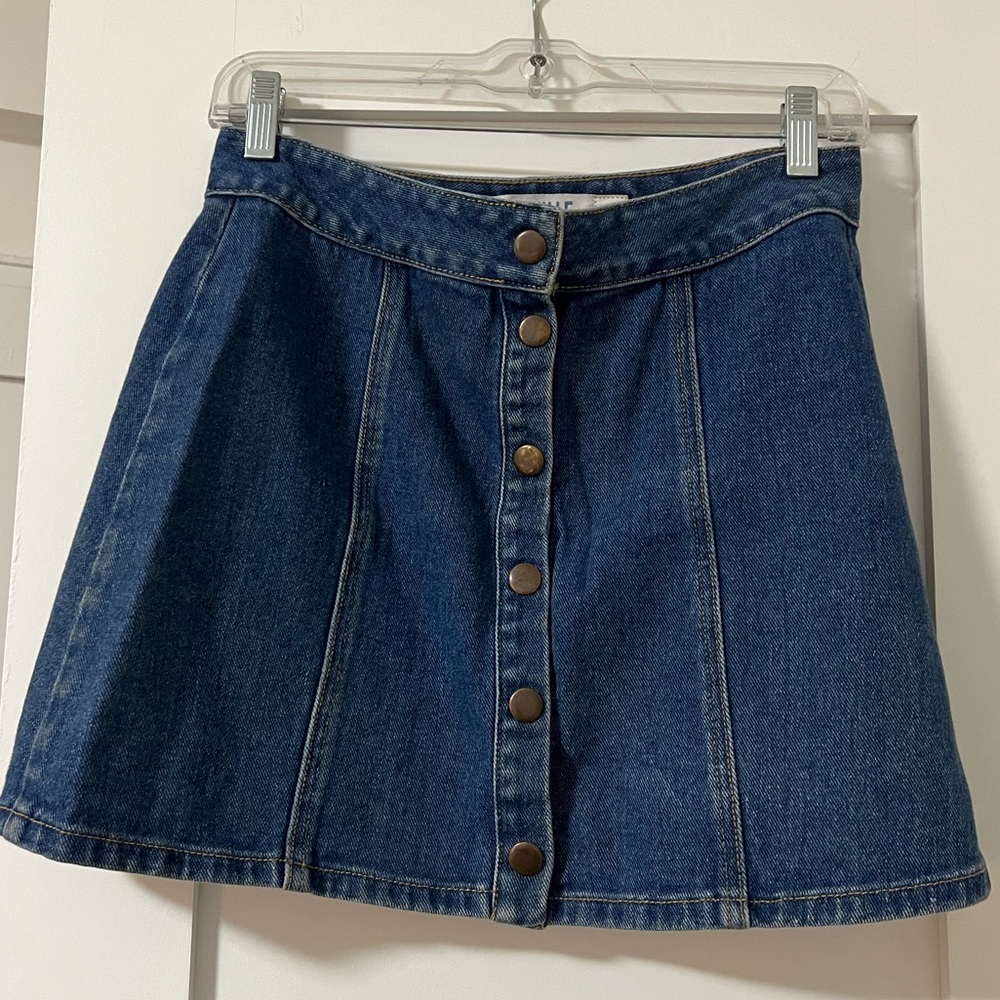 Brandy Melville denim button up skirt
